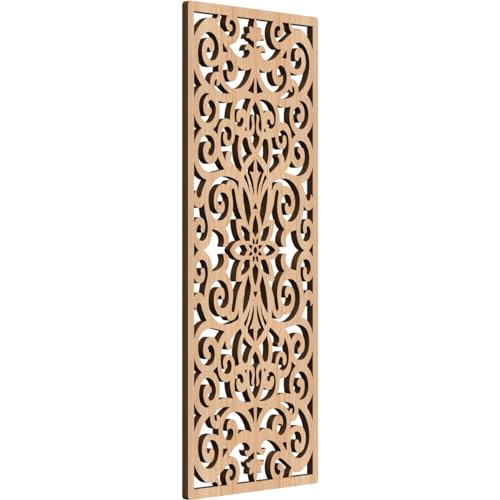 Image of Buel Decorative Pierced Fretwork Wood Wall Panels, 11 3 /8 inchW x 29 3 /8 inchH x 3 /8 inchT, Hickory