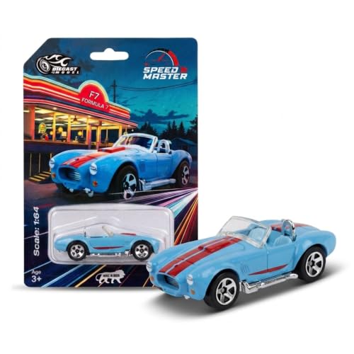Image of 1:64 Scale Die Cast Metal Sports Car Toy for Kids & Collectors with Free Rolling Wheels, Premium Mini Metal Car Model, Realistic Detailed Design, Blue Finish, Display Vehicle, Birthday Return Gift