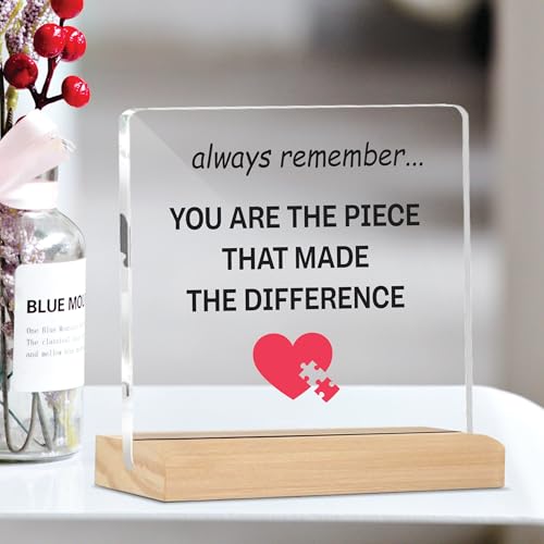 Image of Giftplease Mentor Plaque with Wooden Stand Personalized Gift for Mentor, Coach, Teacher, Appreciation Keepsake, Clear Desk Decor, Inspirational Thank You Gift, Office Table Display MP 78