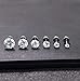 ORAZIO 6Pairs Hypoallergenic Flat Back Earrings 316L Stainless Steel Studs for Sensitive Ears, 3-8mm Cubic Zirconia, Stylish Jewelry for Women Men - Silver
