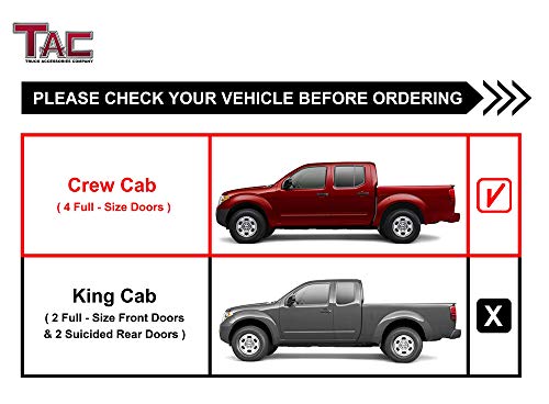 Tac Side Steps Running Boards Fit 2005-2023 Nissan Frontier Crew Cab /2005-2012 Suzuki Equator Crew Cab Truck Pickup 3” Texture Black Side Bars 2Pcs #TOP3