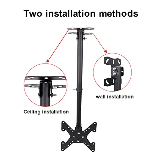 Support TV plafond hauteur réglable pour supprimer les reflets écran 14 à 42