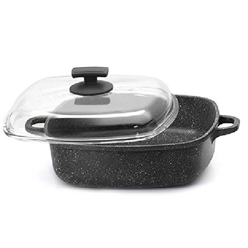Cazuela de Aluminio Fundido 28x28 cm Disco Cook con Tapa y Antiadherente Mineral
