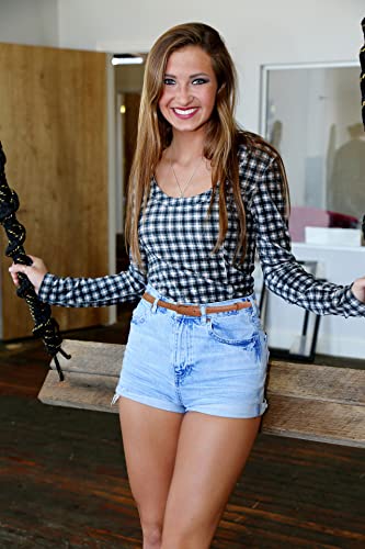 Women's Skinny Genuine Leather Belt with Buckle for Dresses Jeans3