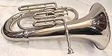 SILVER BRASS 3 VALVE EUPHONIUM WITH MOUTH PIECE AND CARRY BAG