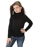 HIGH 5 high5 Little Girls Solid Color Turtleneck 100% Cotton Size 2 Black