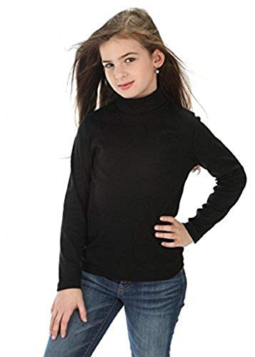 HIGH 5 high5 Little Girls Solid Color Turtleneck 100% Cotton Size 2 Black