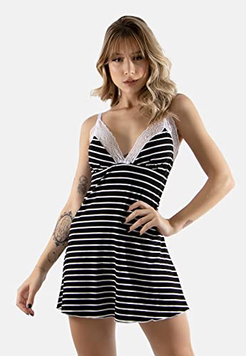Camisola Listrada Malha Moda Feminina Excelente Qualidade (G, Cinza)