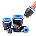 20Pcs PPF-4 Pneumatic Push-in Tube Caps 4mm OD - Quick Insert Air Hose Plugs, Plastic PPF Series Plug Fittings for 4mm Tubes, Leak-Proof Straight Connector Caps