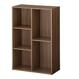 ぼん家具 【完成品】 カラーボックス 幅60×高さ89cm 木製 本棚 収納ボックス ウォールナット