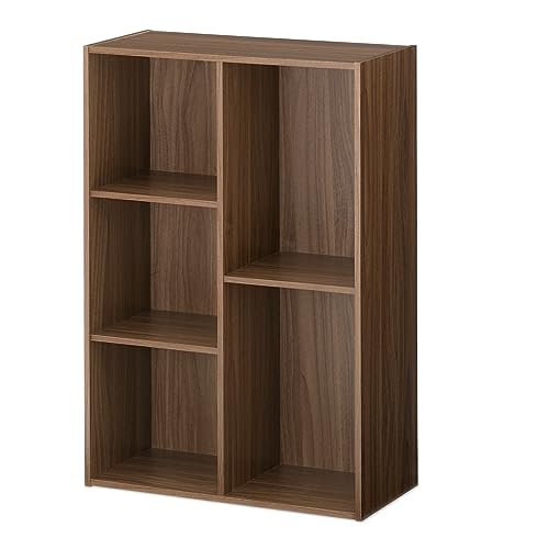 ぼん家具 [完成品] カラーボックス 幅60×高さ89cm 木製 本棚 収納ボックス ウォールナット