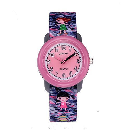 Toddler Girls Kids Children Watch,3D Cute Cartoon Breathable Fabric Band Japanese-Quartz Wristwatches Time Teacher Gifts Watches for Kids Girls Toddlers (Hide-and-Seek)