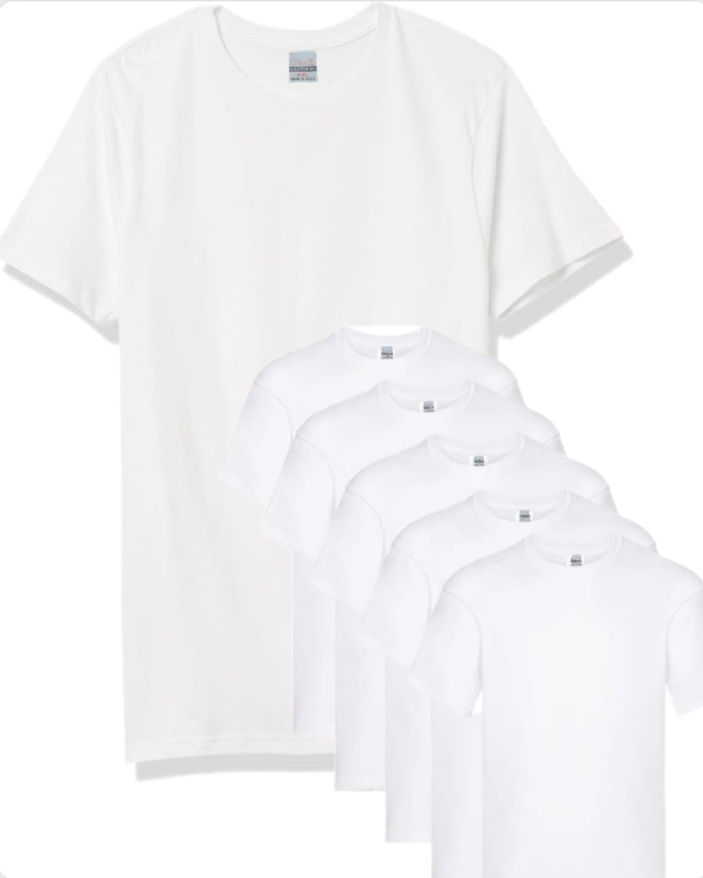 Intimo College 5/10 Maglietta Intima Uomo in Puro 100% Cotone Pettinato Premium Made in Italy di qualità Traspiranti Girocollo Direttamente dal Produttore al Consumatore