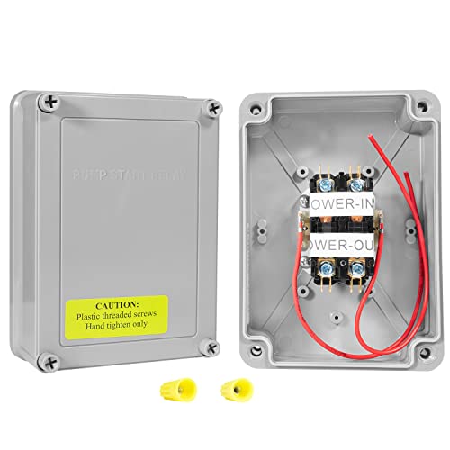 Manicar 1522 Pump Start Relay Compatible with Irrigation Systems with Housing 3 HP / 110V / 220V 24V Coil
