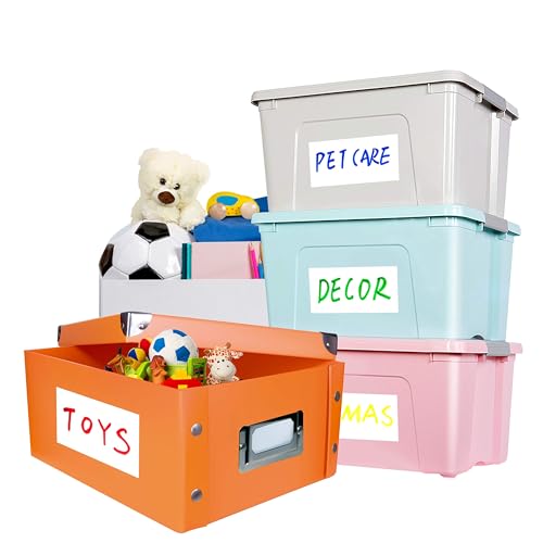 150 Large Size Removable Customizable Blank Labels, Water/Oil/Tear Resistant, No Residue for Home Organization Projects, Bins, Kitchen Storage Containers, Desk Items(6”x 4”)