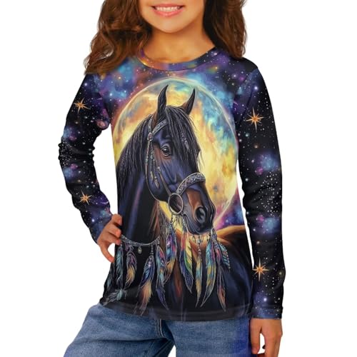 Image of Uourmeti Teens Girls Long Sleeve T Shirts Fall Outfits Boys Active Sportswear Running Tops