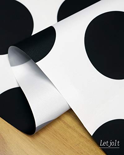 Letjolt TRP-COW-SHORT Black Dot Polyester Table Runner Black And White Theme thumb #2