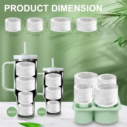 Molde para Cubos de Hielo para Vaso Tumbler de Silicona miniatura 2