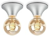 Aucune ampoule n'est fournie. Briloner - Applique Intérieure et Plafonnier Étanche pour Salle de Bain, Lampe Miroir en Chrome Mat (Lot de 2)