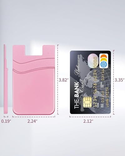 Biajiya BIAJIYA007 Phone Card Holder, Cell Phone Pouch Stick-On Id Credit Business Silicone Card Sleeve Pocket Compatible thumb #1