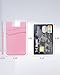 BIAJIYA Card Holder for Phone Case, Silicone Phone Card Holder Stick On Phone Wallet, Sticky Wallet ID/Credit Card Holder Pouch for iPhone Samsung and Most Cellphones, 5 Pack