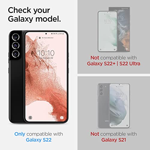 Image of Screen Protector for Samsung Galaxy S22 5G (Black) Tempered Glass Edge-to-Edge 6D Screen Guard With Installation Kit