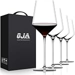 Ensemble de verres à vin rouge 4, Verres à vin en cristal de qualité supérieure Blown main,15 oz,Thin Rim,Long Stem,Parfait pour le rouge ou blanc,Utilisation quotidienne,Anniversaire de mariage unique ou cadeau d'anniversaire
