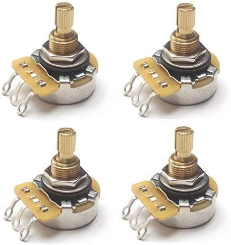 CTS TAOT Custom 500K SHORT Split Shaft Audio Taper Pots - Set of Four (4X) - 10% Tolerance 450G