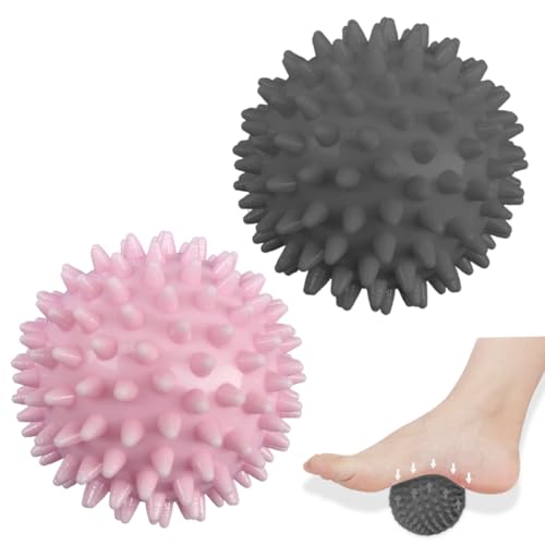 AEIOPRS 2 pcs Balles de Massage Ball Boule Hérisson Boule de Massage Pieds Pour massage Pour Massage du Dos, Des Jambes Des Pieds et Des Mains Muscle Relax