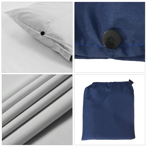 Wind Tour Sleeping Bag Liner Adult Sleep Sack Lightweight Portable Travel Sheets for Hotel Double Sleeping Bag Liners for Camping Backpacking Hotels (Dark blue-90 * 220cm)