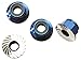 Traxxas 1747R Blue-Anodized Aluminum 4mm Flanged, Serrated Lock Nuts (set of 4)