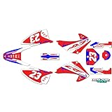 Graphics kit for Honda CRF150F (2003-2007) Evader Series Red Blue 9 Mil-Dirt pit bike motorcycle stickers,dirtbike racing decal automotive motocross accessories no plastics