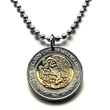 2006 Mexico 1 Peso coin pendant Mexican eagle Guadalajara Puebla Juarez Tijuana Monterrey Acapulco Yucatan Cancun Cuernavaca Ecatepec Leon Oaxaca Jalisco Morelia Zapopan Toluca Pachuca Azteca n001570
