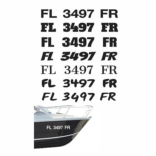 Boat Number Decals Custom Boat Registration Decals Boat
