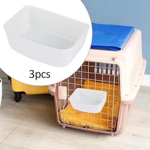 FewNvWa 3 Teile Fressnäpfe für Katzen und Hunde in der Transportbox, Weiß