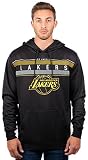 Ultra Game NBA Official Men’s Super Soft Midtown Hoodie Pullover Sweatshirt - Unisex, Los Angeles Lakers, Black, XX-Large