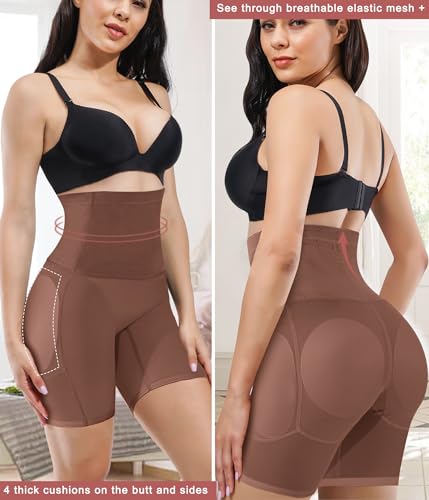 Image of Irisnaya Women Shapewear Control Panties Body Shaper Butt Lifter Padded Hip Enhancer Seamless Underwear Hi- Waist Short