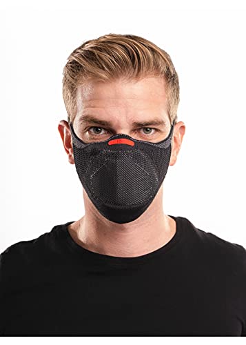 Máscara Fiber Knit SPORT PRO (Preta, G) - Kit com acessórios