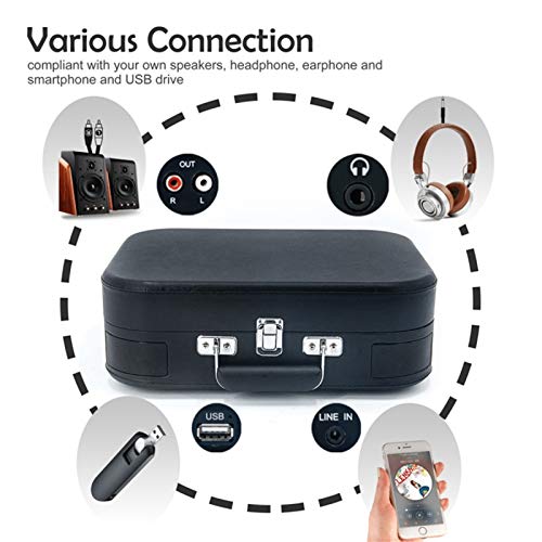 Tourne-Disque en Vinyle, Platine Vinyle avec 2 Haut-parleurs stéréo intégrés, phonographe Portable sans Fil avec… - Les Beatles, Paul McCartney, John Lennon, RIngo Starr, George Harrison Tourne-Disque en Vinyle, Platine Vinyle avec 2 Haut-parleurs stéréo intégrés, phonographe Portable sans Fil avec… – Image 4