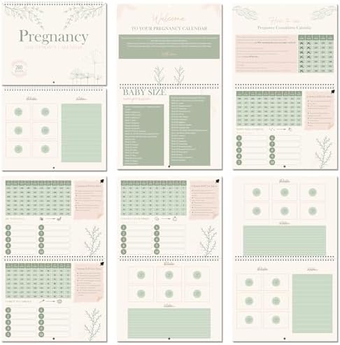 Gueevin Pregnancy Countdown Calendar Milestone Wall Calendar with Planner and Scrapbook Pregnancy Must Haves Pregnant Gifts for Expecting Mom, Baby Growth Tracker, First Time Mom Essentials — 사진 4