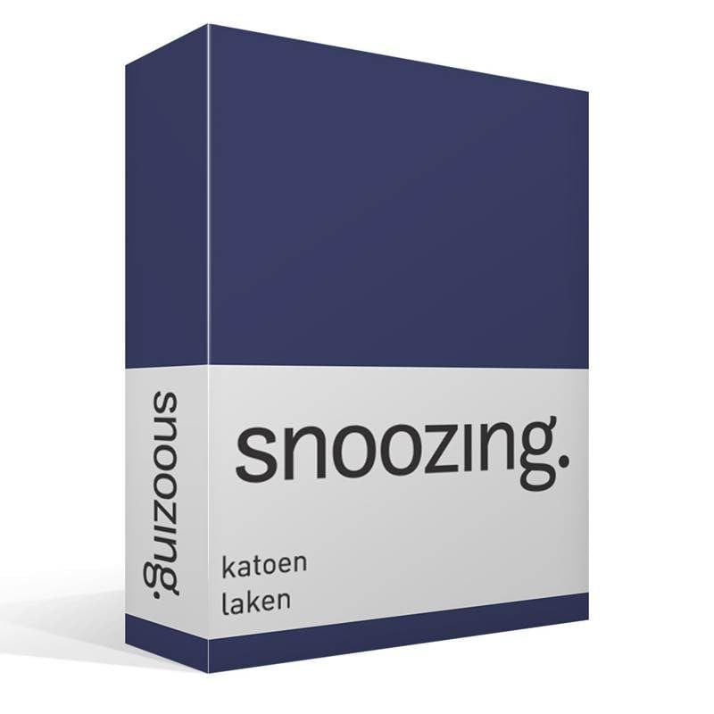 Snoozing - Betttuch - Baumwolle - 240x260 cm - Navy
