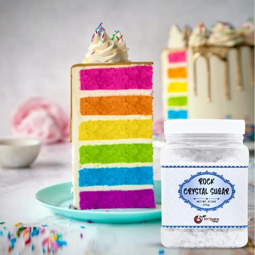 Ny Spice Shop Rock Crystal Sugar – 1.7 Pound (27.2 Ounce) Jar Rock Candy Crystals – Sugar Rocks Whole – Sugar Crystals – Rock Candy – Rock Sugar For Tea, Cakes #TOP1