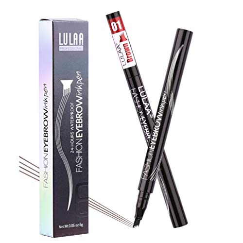 Kinshops Liquid Eyebrow Enhancer Eyebrow Tattoo Pen Sketch Waterproof Eyebrow Pencil Long-lasting,Brown