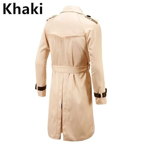 WSLCN Trench Coat Masculino Vintage Jaqueta Longa Clássico Blusão Jaqueta de Transição Primavera Out