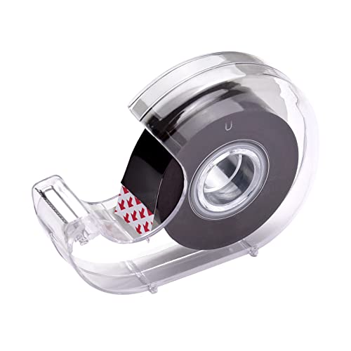 Cinta magnética flexible cinta magnética autoadhesiva (3/4 pulgadas de ancho x 16,4 pies de largo) con fuerte adhesivo de 0,3 mm ultrafino para manualidades, proyectos de arte, pizarra y organización