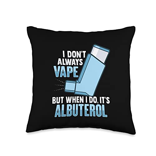 Albuterol Asthma Inhaler Throw Pillow