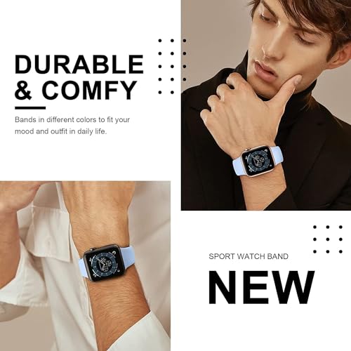 Image of MINX Smart Watch Strap Compatible for Apple Watch Band 38mm / 40mm / 41mm / 42mm / 44mm / 45mm / 49mm Series 9 /8 / 7 /6 / 5 /4 / 3 /2 / 1 SE Soft Silicone (Combo Packs)