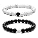 Produktbild Epoch World Paar Partner Armbänder mit 8mm Perlen Armband, 2pcs schwarz Matte und weiß Armband mit Geschenkkarton geliefert