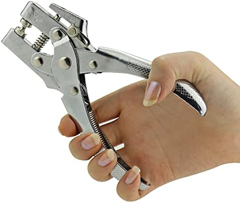 Eyelet Punch Kit 5mm with Grommet Metal Hole Pliers Tool Christmas for Belt/Leather/Bag
