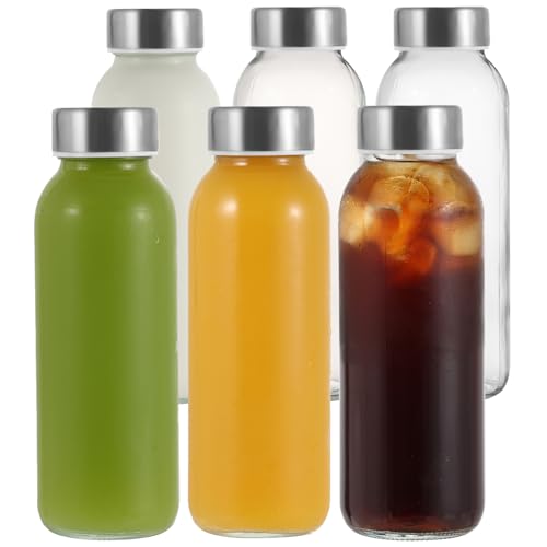 LIMILI Glass Bottles With Stainless Steel Lids 300/350/750/1000ML Water Bottles Leak Proof Reusable Drinking Bottles for Hot Cold Drinks Work Gym Home